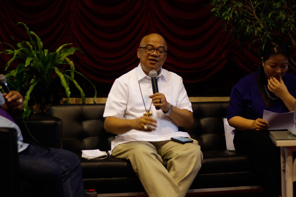 THE LOVE OF MONEY. Bishop Gerardo Alminaza takes into task big corporations for prioritizing profit over protection of the people and the environment. “Nature has rights, too,” he says as he forwards calls for climate justice.