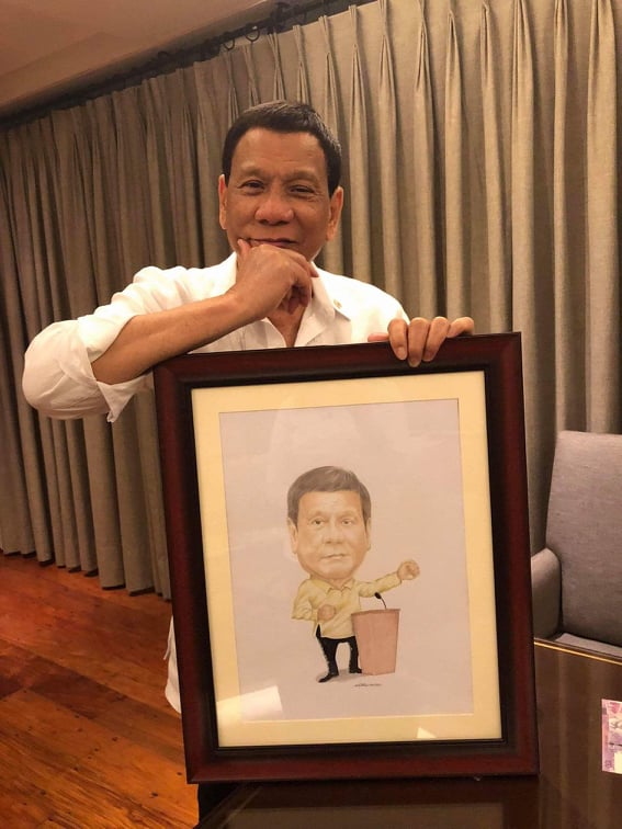 The President of the Republic of the Philippines approves. The commissioned artworks of Moi Moi gets a seal of approval from the President himself. | Image courtesy of Moi Moi