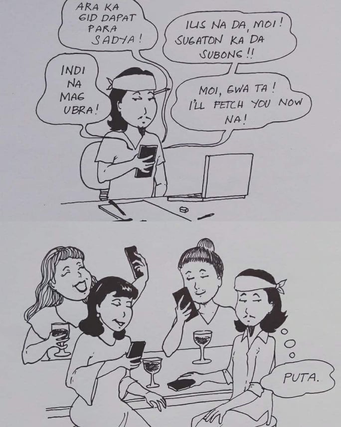 Moi Moi's sharp observational humor is apparent in his comic strips that some enthusiasts say hark back to the satire of a great Negrense cartoonist Ely Santiago. | Images courtesy of Moi Moi.