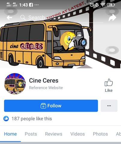 Cine Ceres FB page on mobile. | Screencap by Richard Meriveles