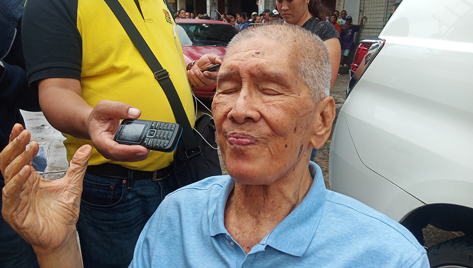 Oscar "Dodong" Bascon, original owner of the building, gets emotional as he recounts his experience as its owner.