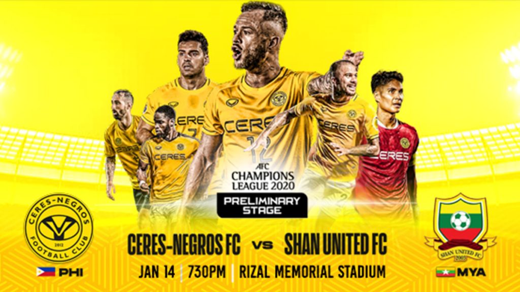 Ceres Negros FC vs Shan United FC promotional cover photo. | Photo from Ceres-Negros FC's FB page.
