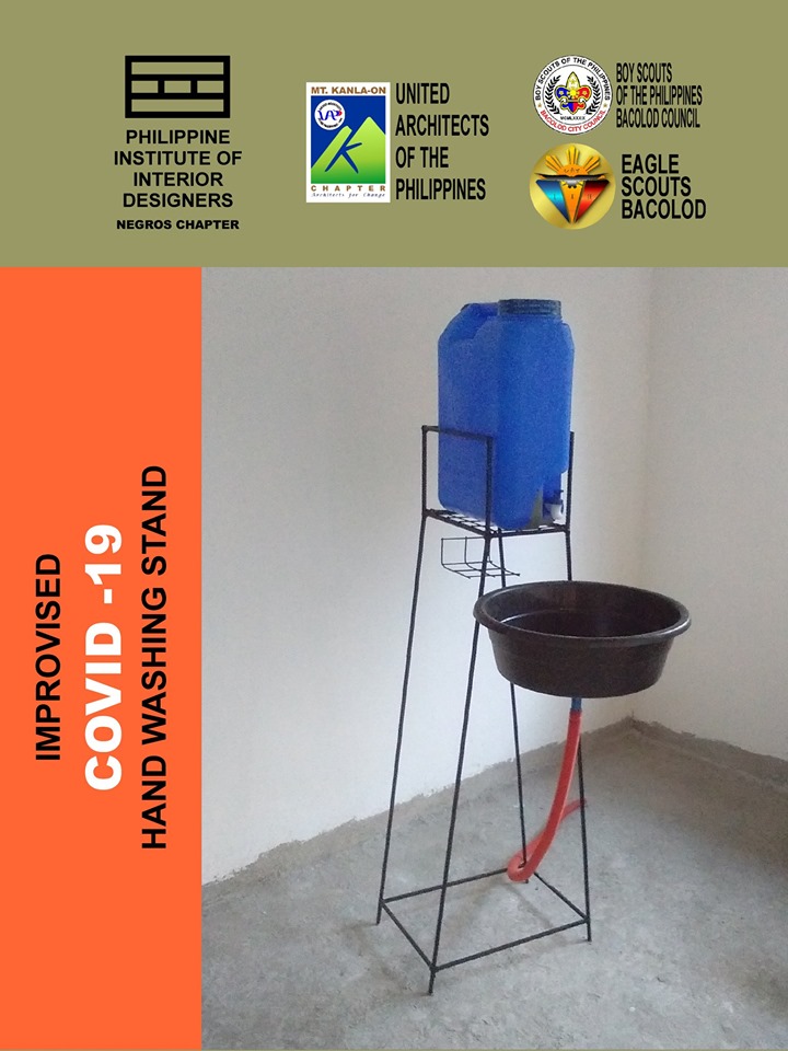 The Improvised COVID-19 Hand Washing stand. | Photo from Dominic Diocson.   