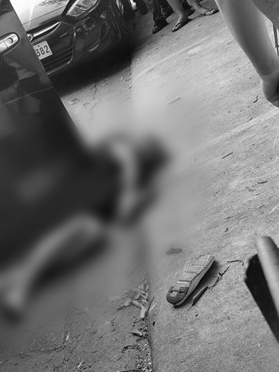 A netizen who asked not to be identified sends this photo of Gerald Cuadra who was shot dead this afternoon in Bacolod City.