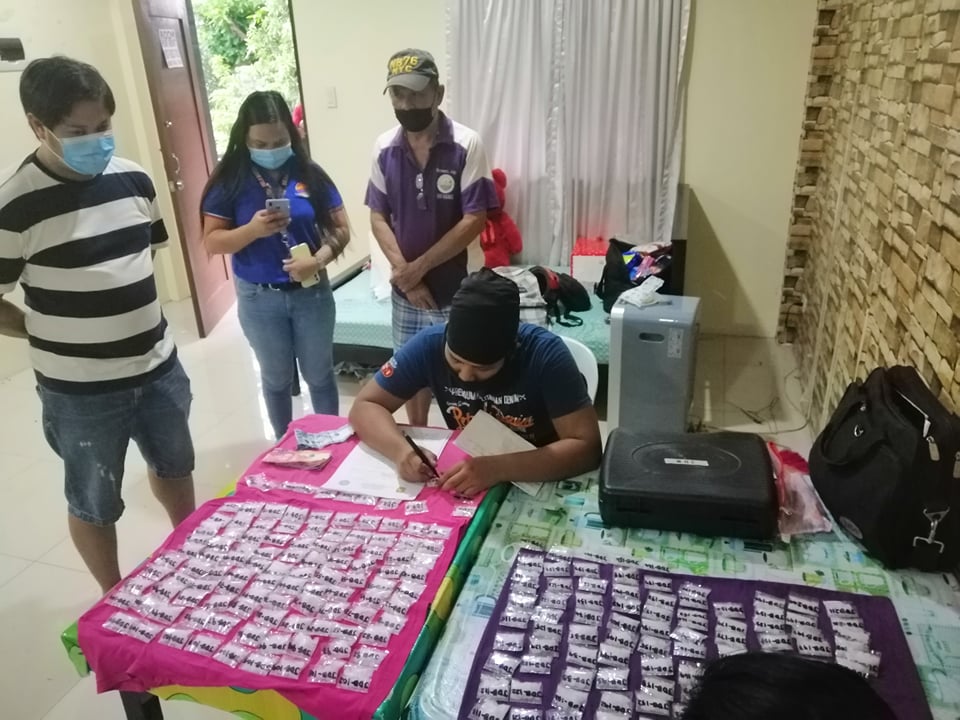 The alleged meth in plastic packets recovered from the buy bust operation yesterday in Green Plains Subdivision. | Photo courtesy of BCPO