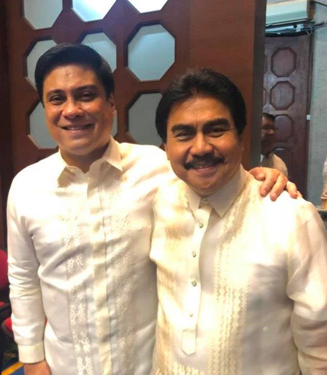 Bacolod Mayor Evelio Leonardia and Senator Juan Miguel Zubiri at the SONA in 2018. | Bacolod City PIO File Photo