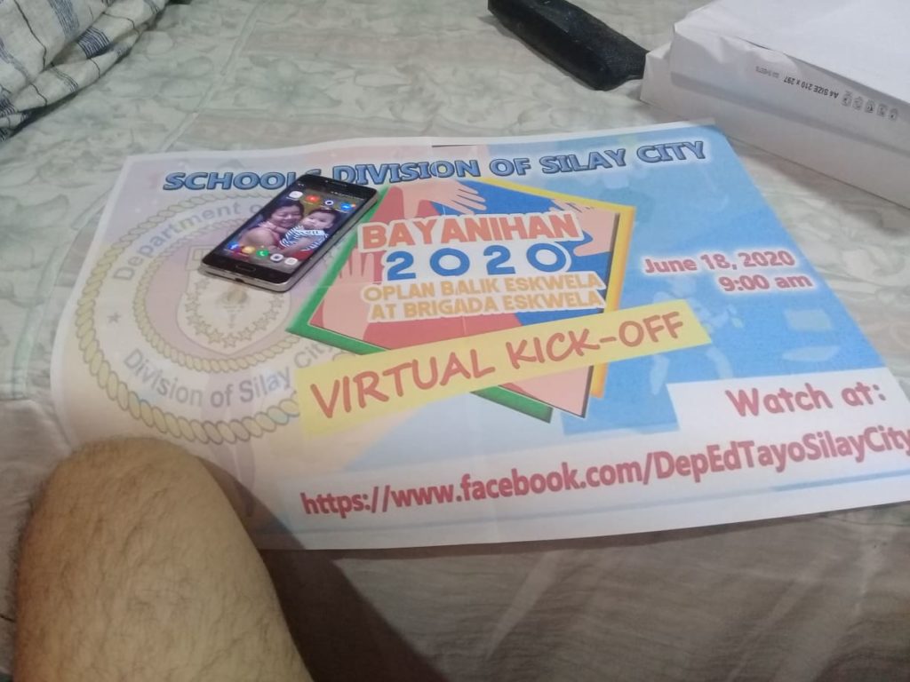 Materials for a virtual kickoff are prepared for the new school year. | Photo furnished by Jan Raymund Cabiten
